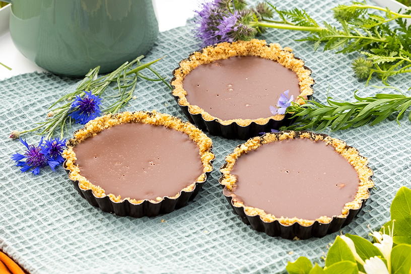 Zelfgemaakte chocoladetartelettes